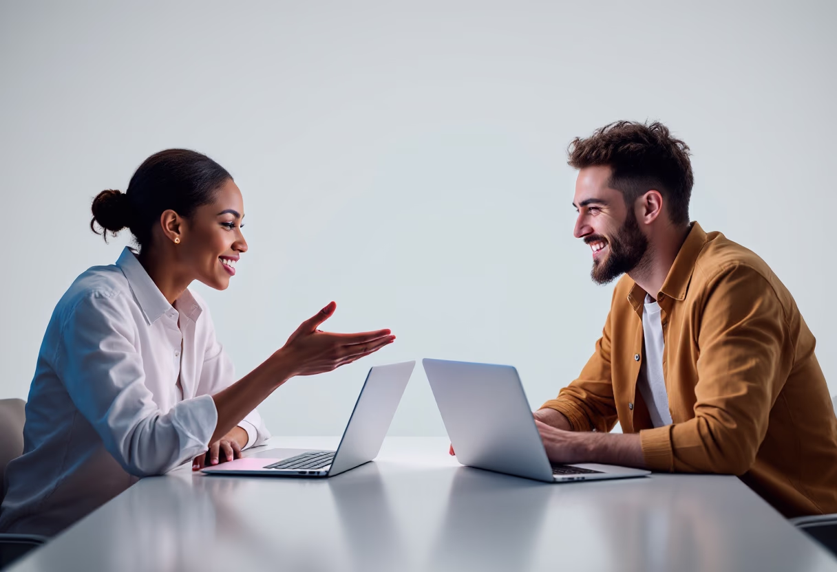 image of founders with a shared moment (for a edtech)