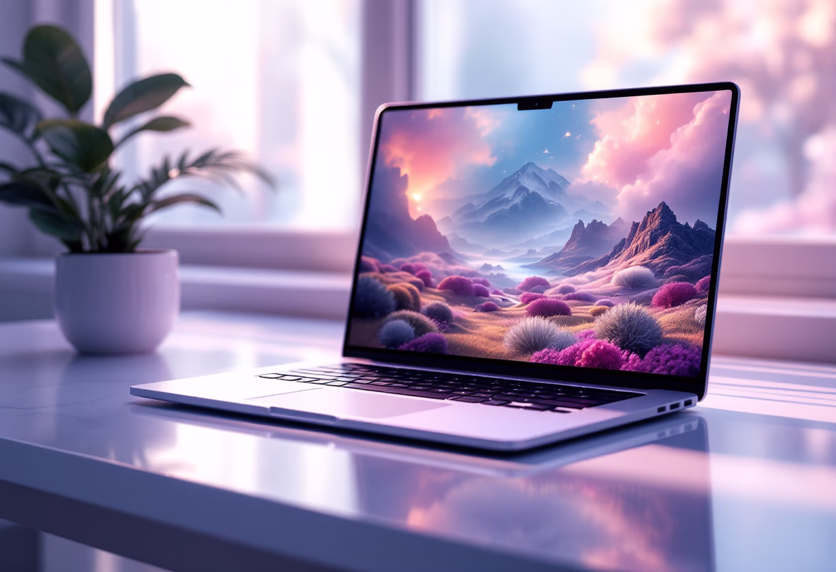 [digital project] image of past client project shown on a laptop screen in a tranquil environment