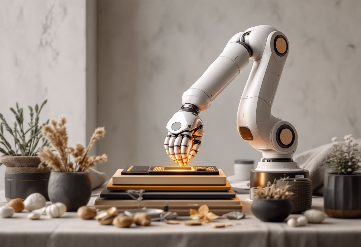 image of robotic arm in action (for ai robotics and automation)