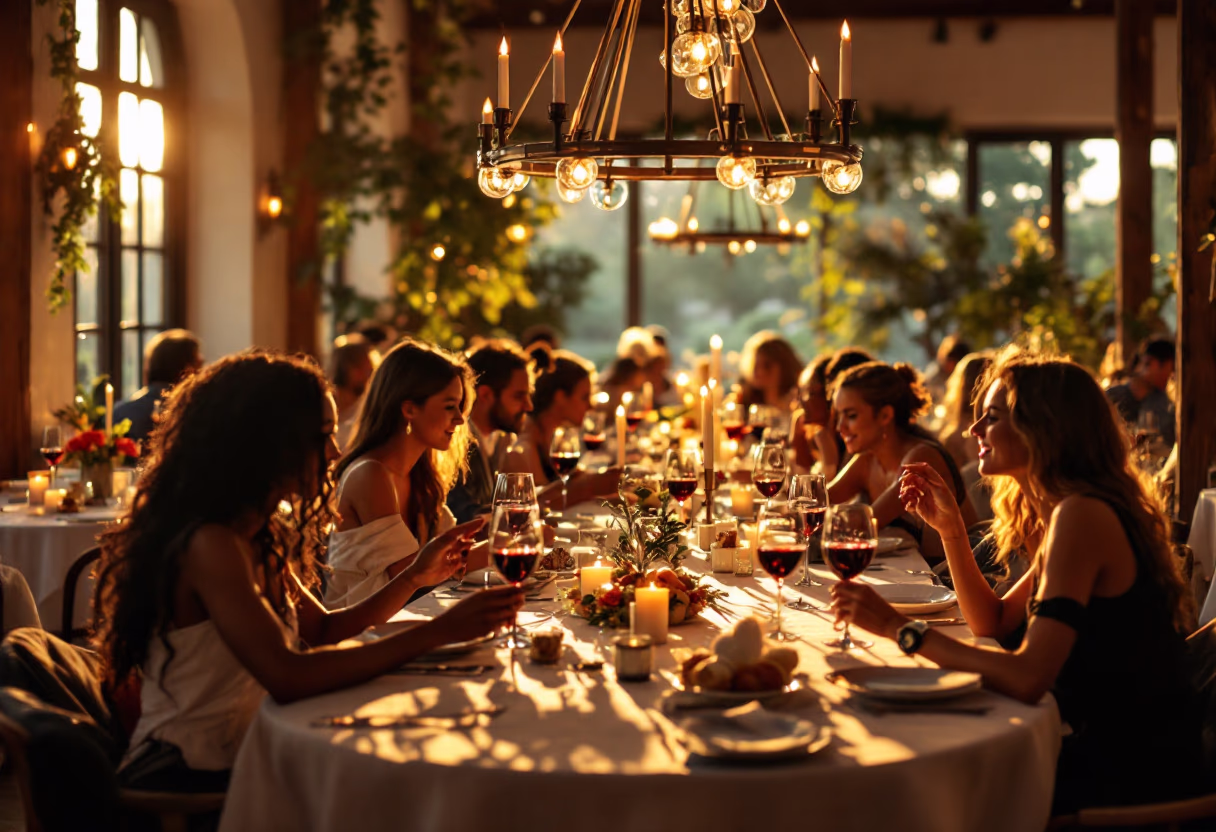 image of a hosted event inside the italian restaurant
