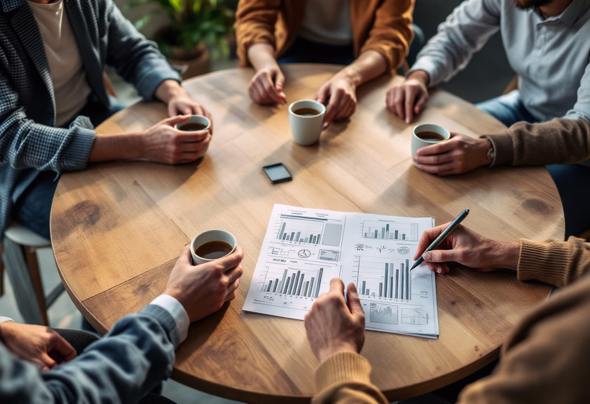 image of brainstorming session (for a productivity tools business)