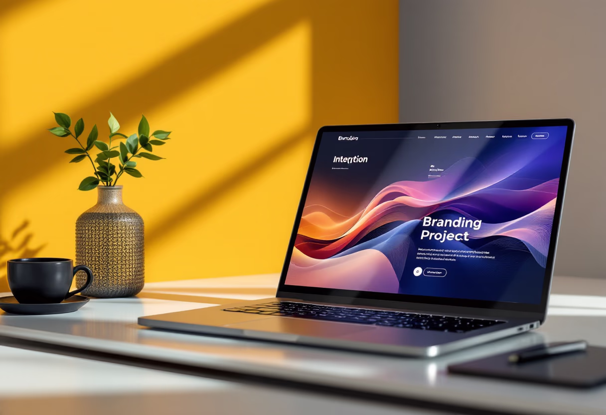 [digital project] image of branding project on a laptop screen