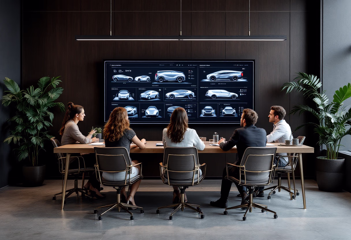 image of an office collaboration scene (for a mobility and transportation)
