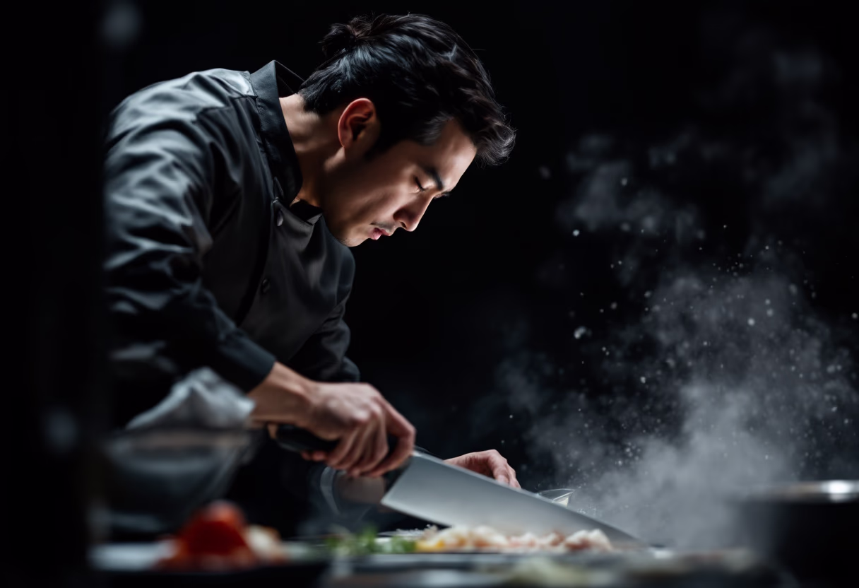 image of chef in the kitchen (for a chinese restaurant)