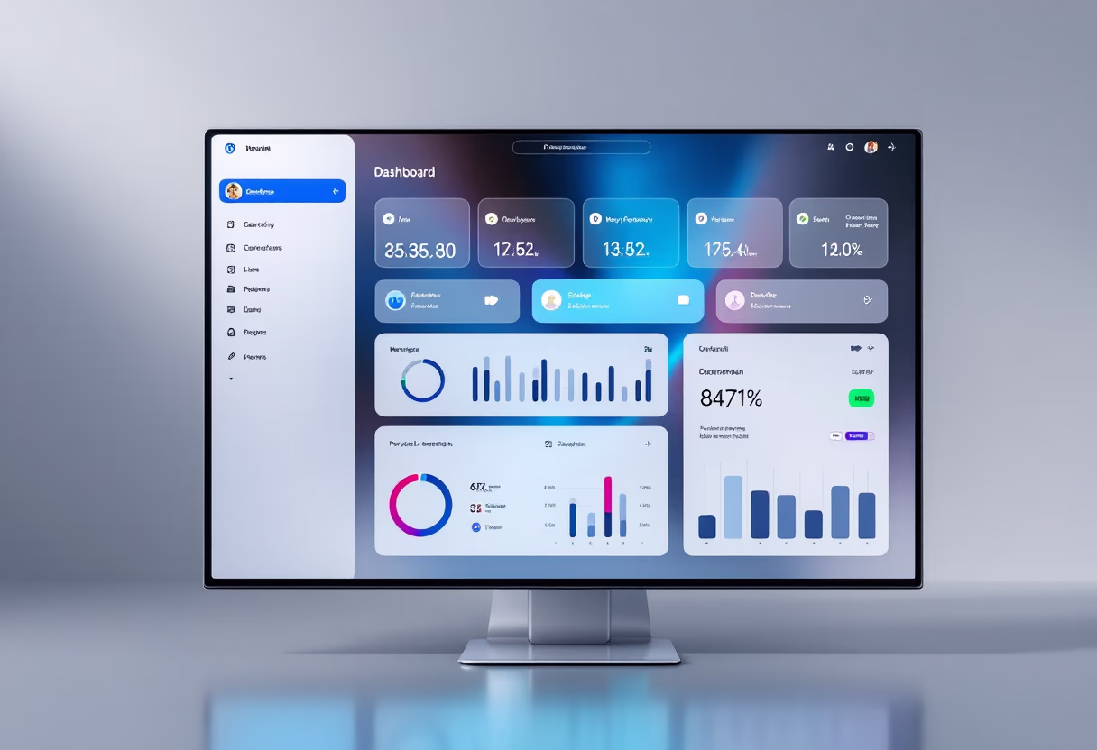 [interface] image of a dashboard interface (for a productivity tools business)