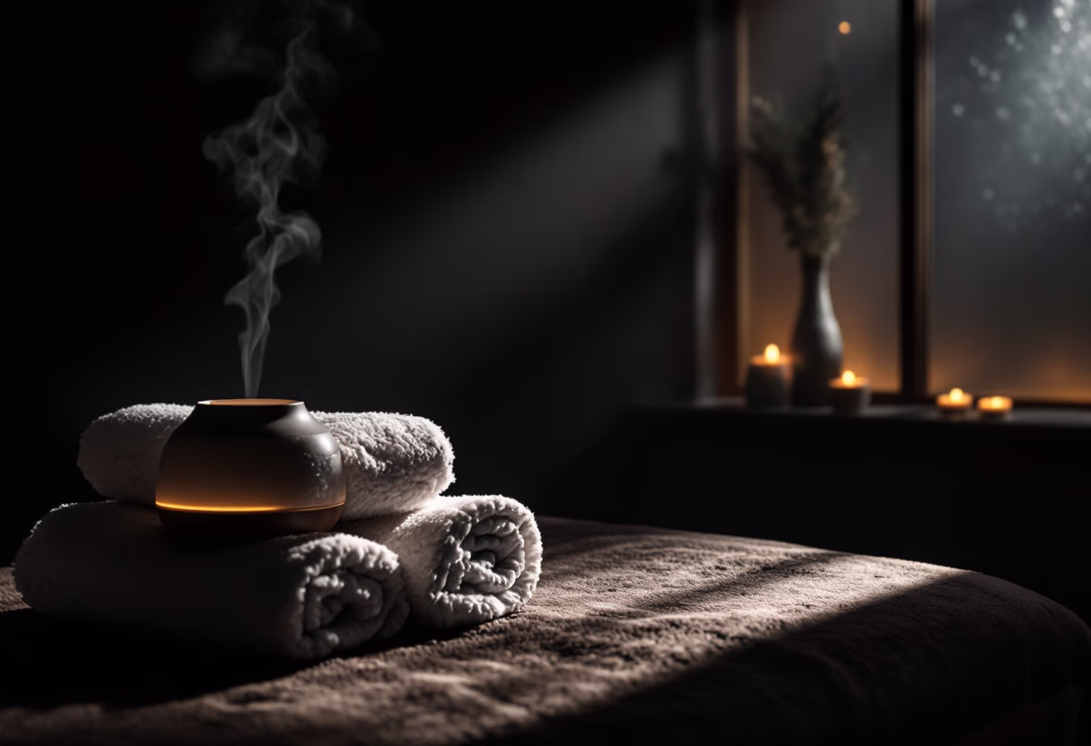 a spa room for a beauty product website