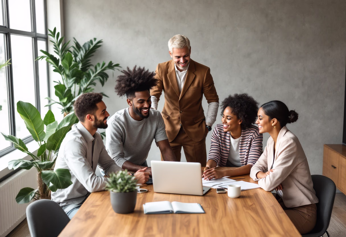 image of team discussion (for a hr tech)