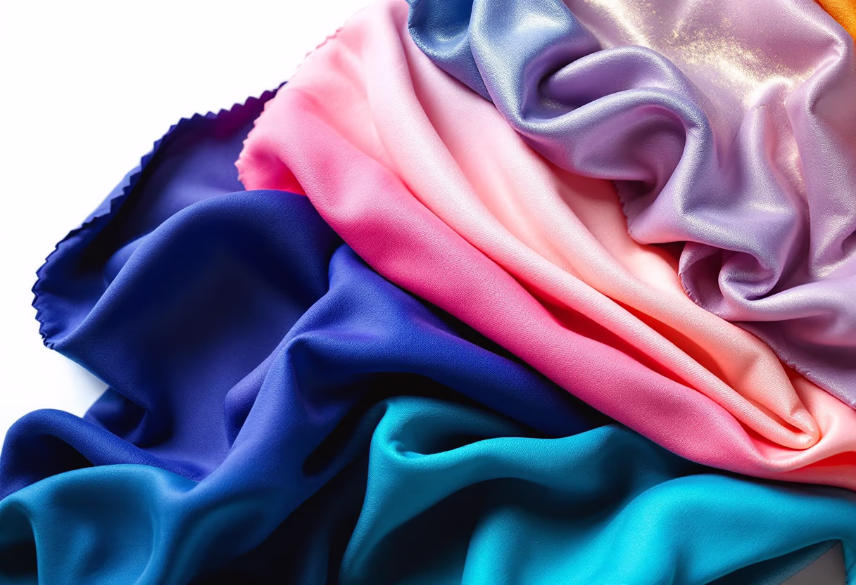 [background image] colorful fabric textures (for a garment care service)