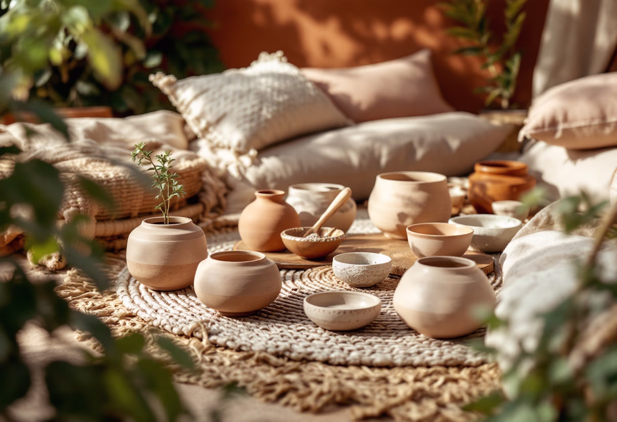 3. image of a bohemian outdoor gathering