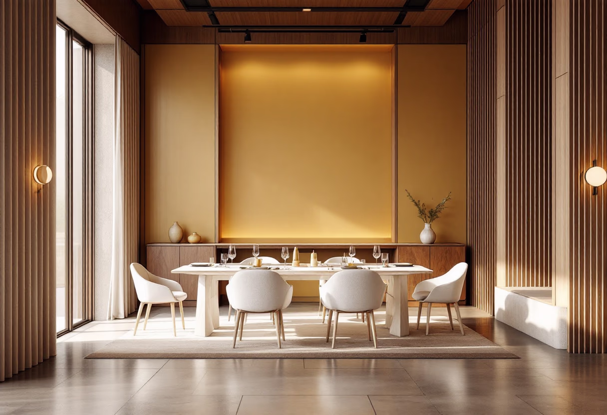 image of decorated event space (for a fine dining restaurant)