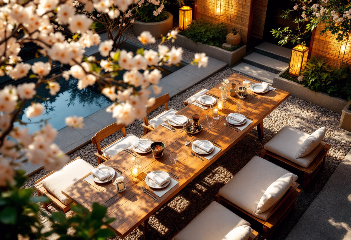 image of a special event setup (for a japanese restaurant)