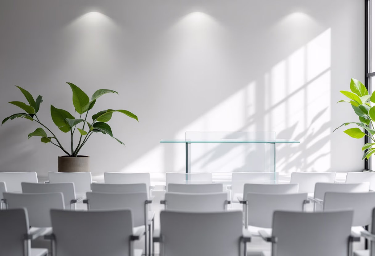 image of a teaching space within a buddhist monastery & temple