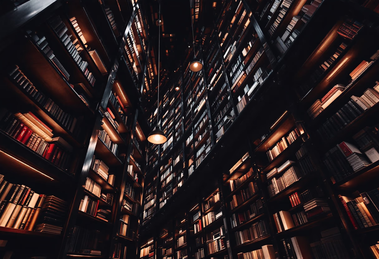 [background image] image of librarystyle setting (for a bookstore)