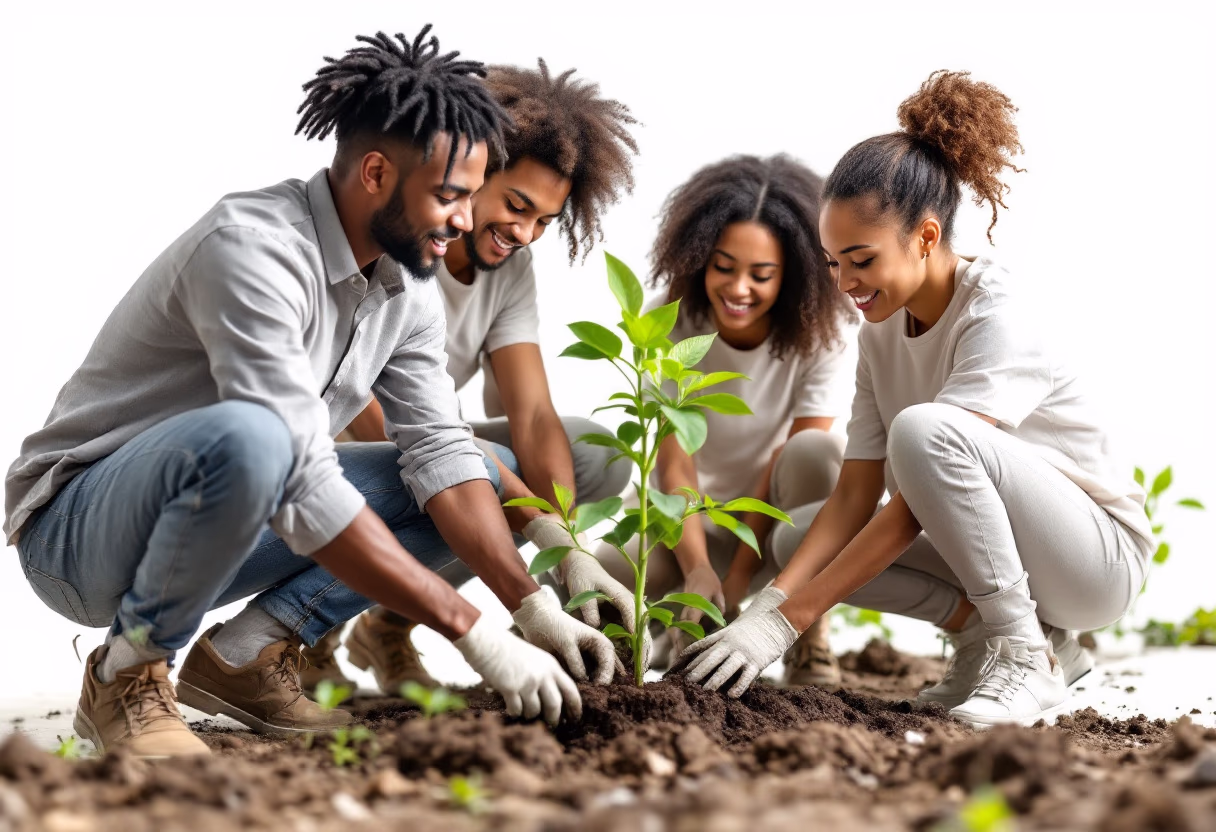 image highlighting community teamwork in conservation efforts