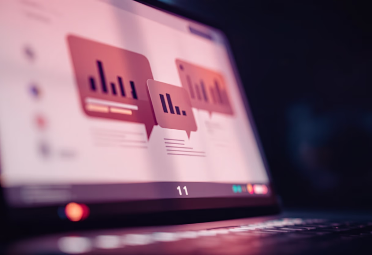 [interface] image of a computer showcasing educational software (for a edtech)