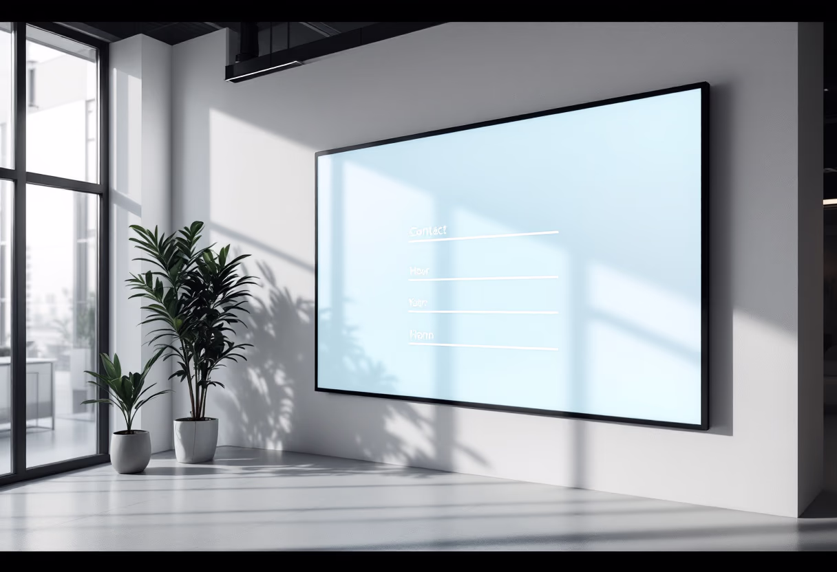 image of a contact form on a screen