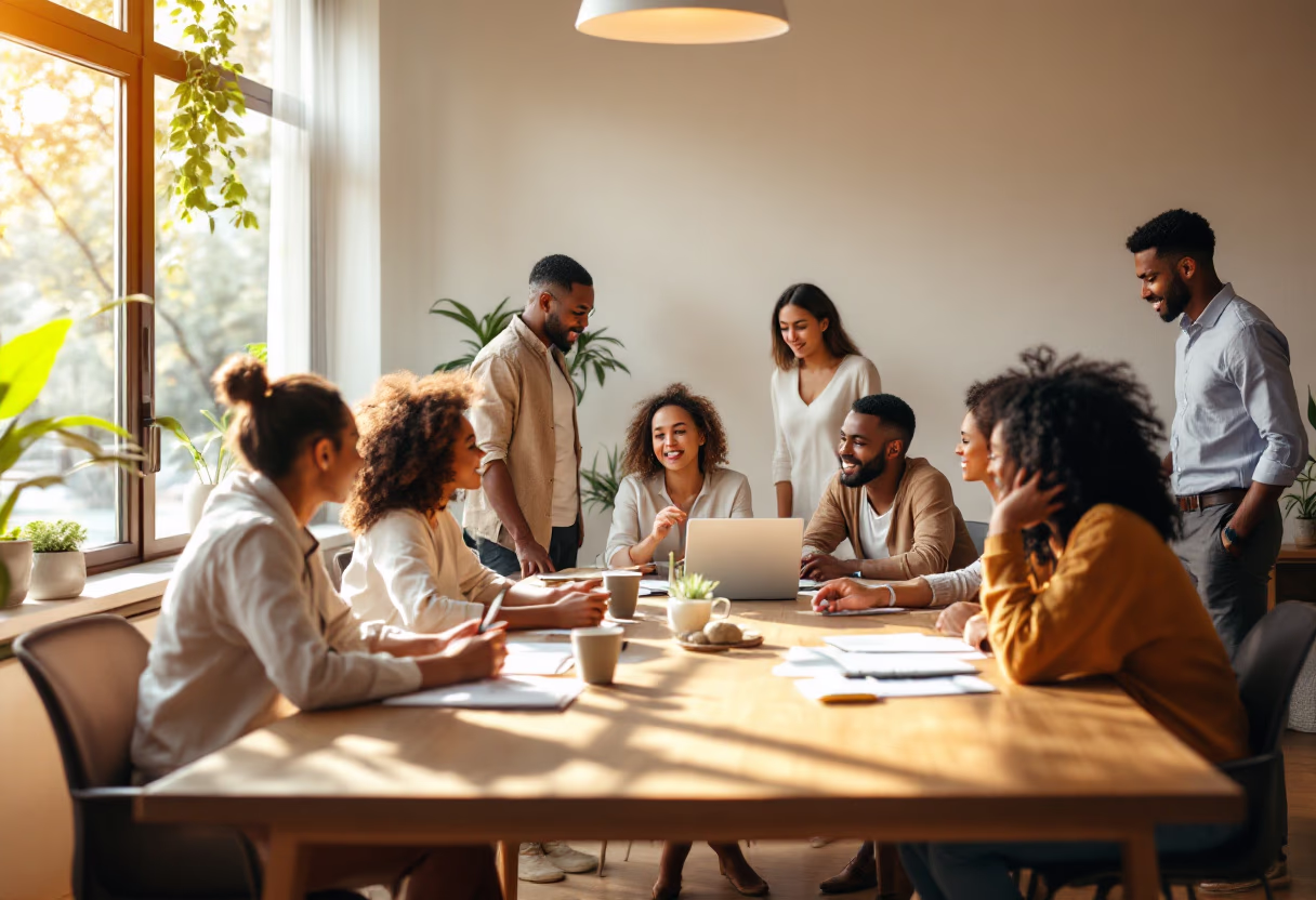 image of diverse group collaboration (for a hr tech)