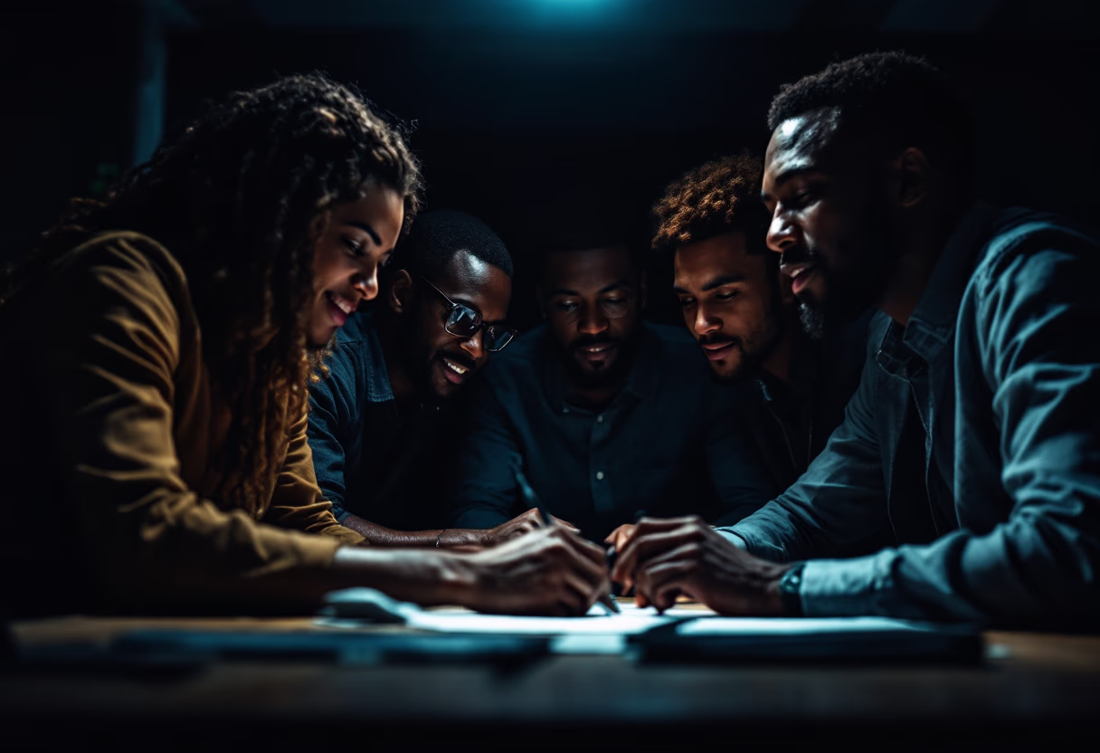 image of diverse group collaboration (for a hr tech)