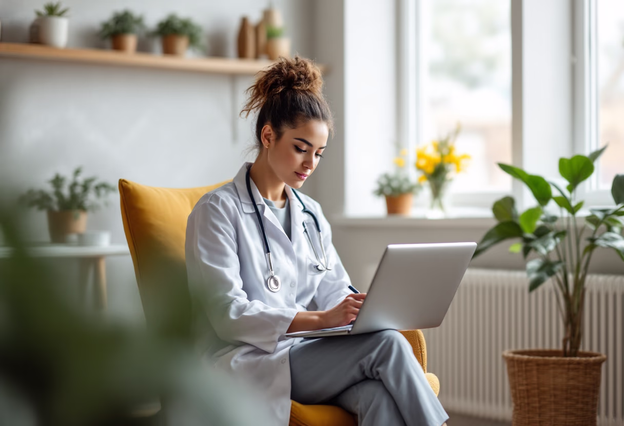 image of a vet writing notes