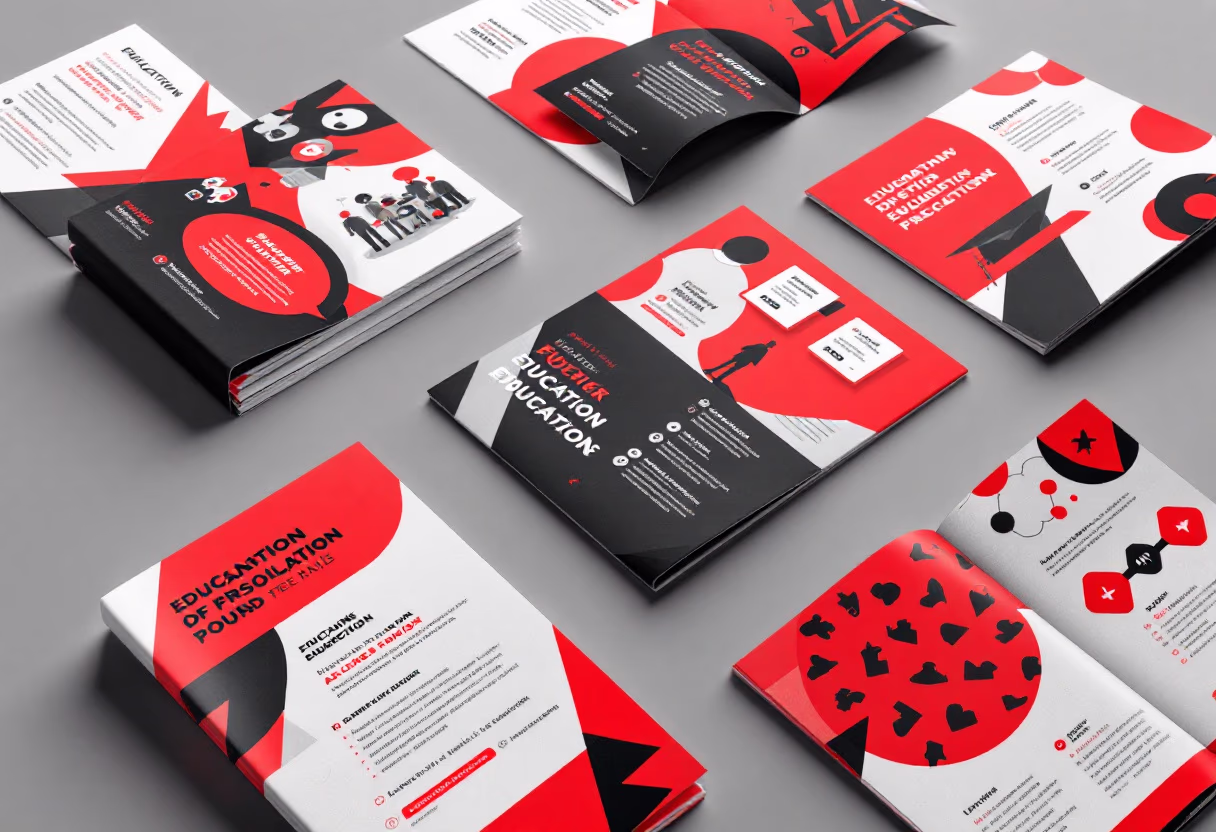 [background image] image of educational brochures (for a university)