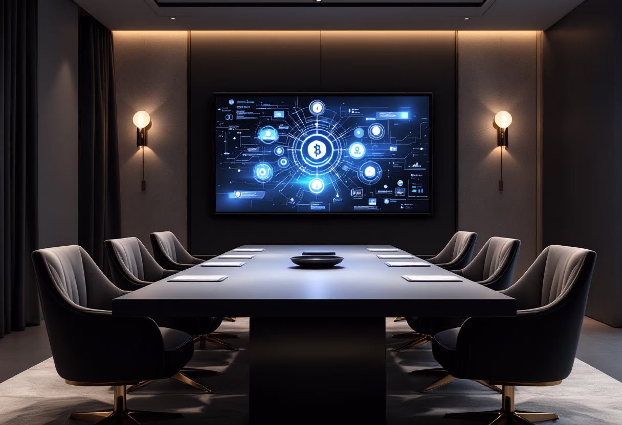 image of webinar setup (for a blockchain and cryptocurrency)