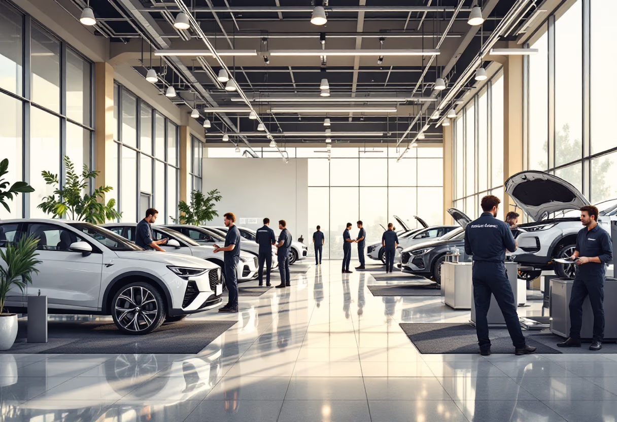 image of service center in an auto dealership