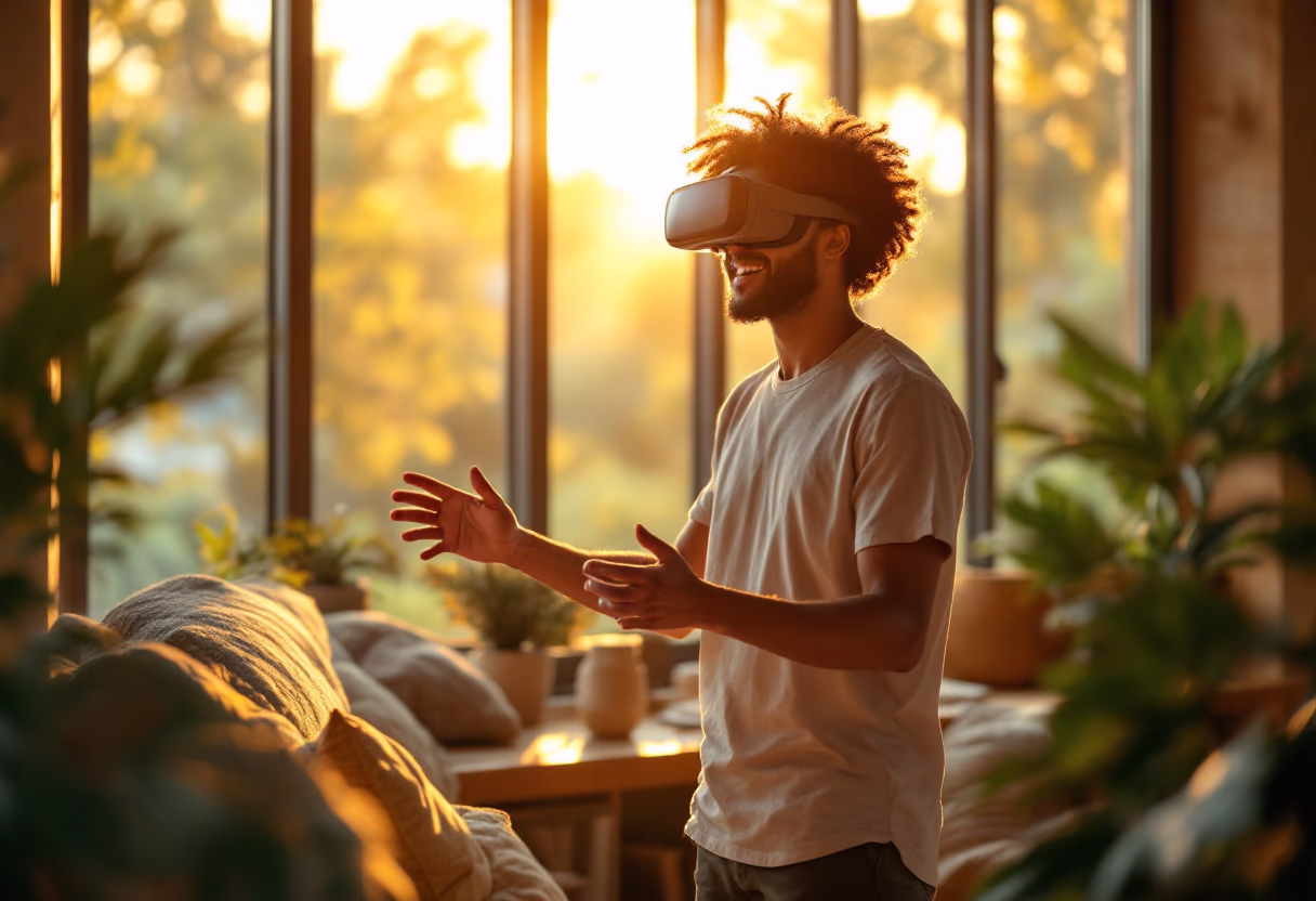 image of a client interacting with digital content