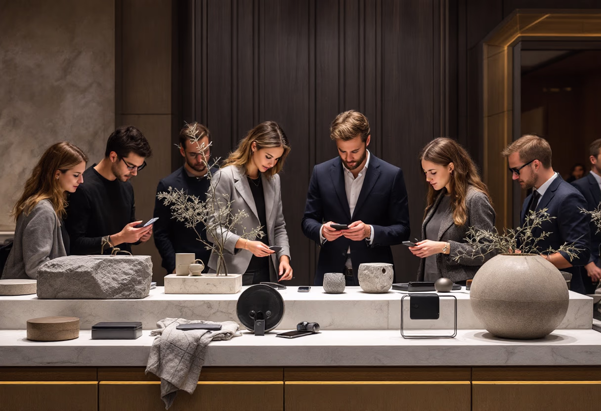 image of travel tech demonstration at a fair