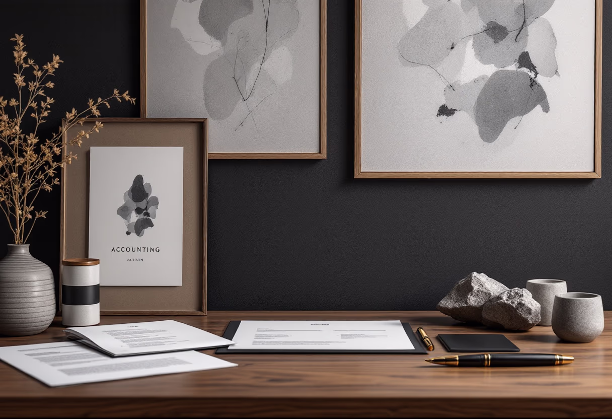 image of accounting tools and documents