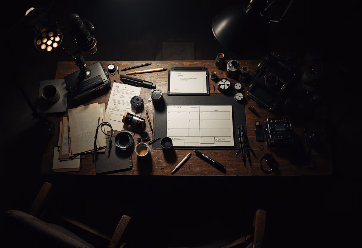 [background image] image of a film set (for a film production company)