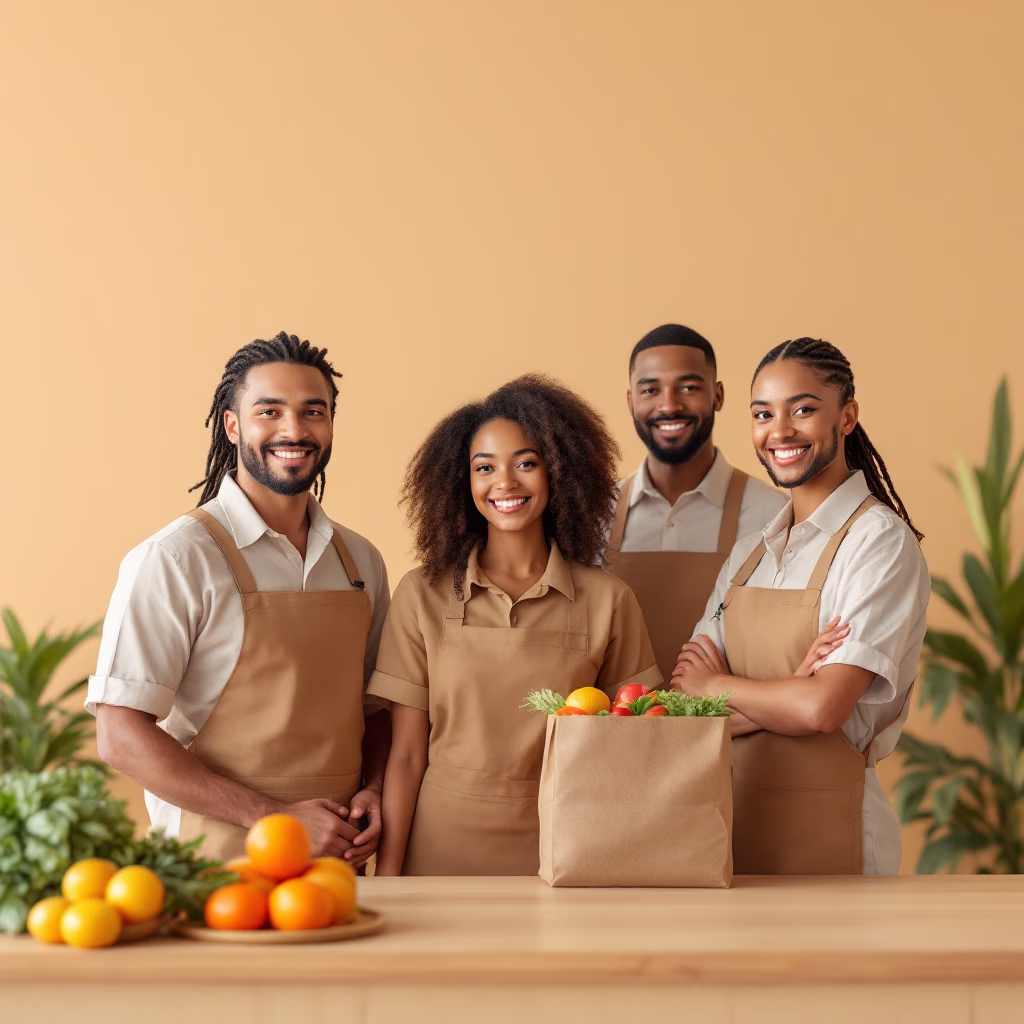 [team] image of grocery store staff