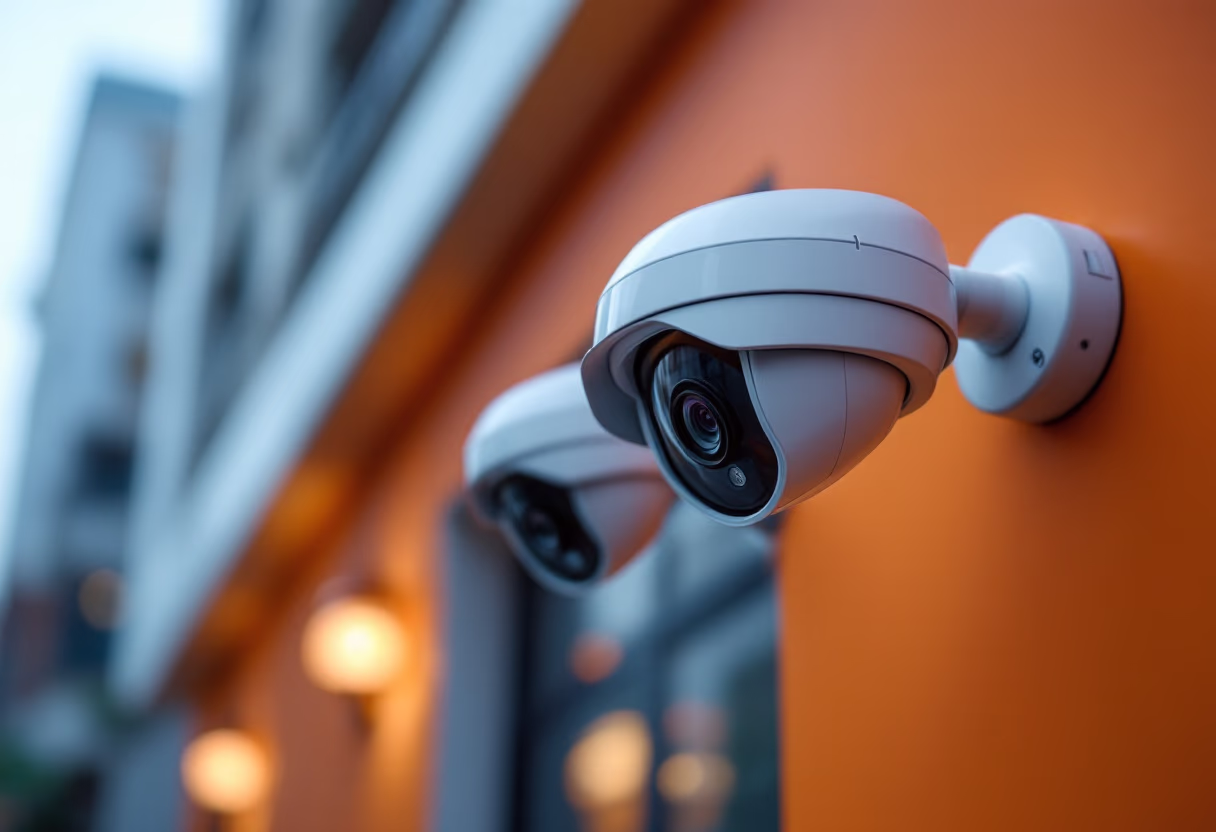image of a security camera system in action