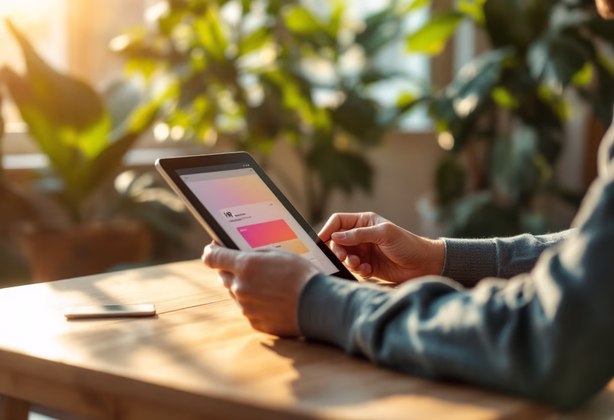 [interface] image of employee interacting with hr software