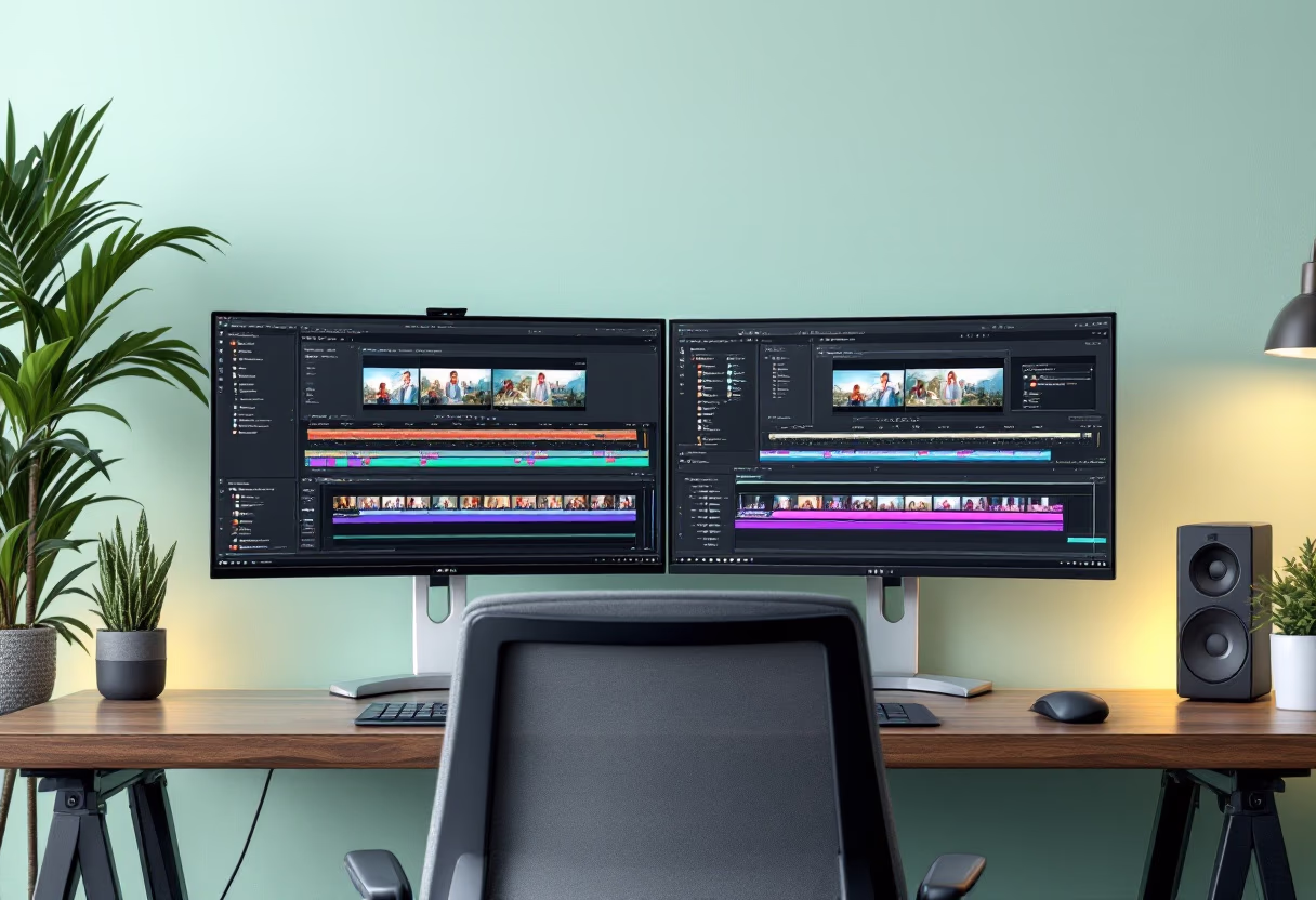 image of video editing software on a computer screen