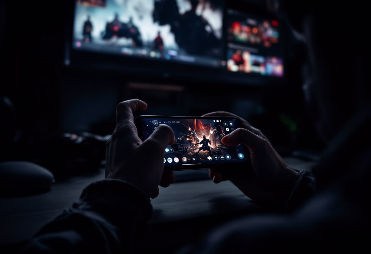 image of gaming tutorial (for a mobile gaming)