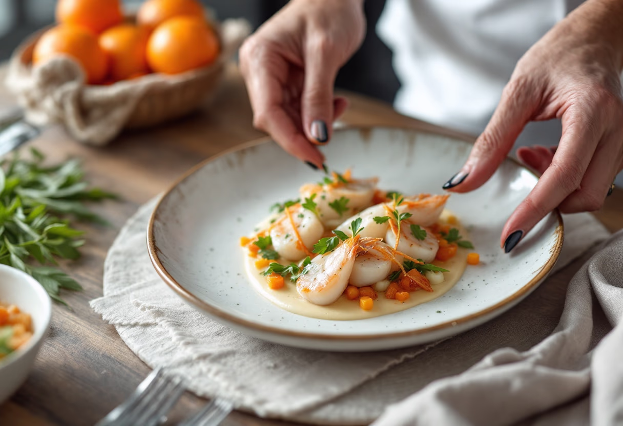 image of unique dish preparation (for a fine dining restaurant)