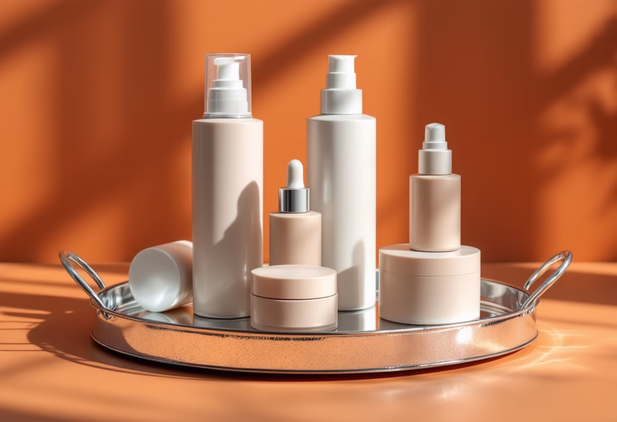 image of skincare products for a pharmacy