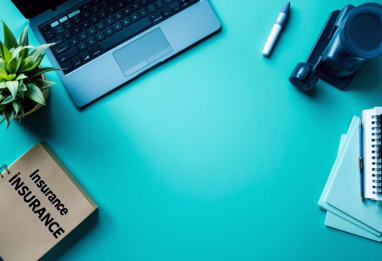 [background image] image of phone and email icons on a desk (for an insurance agency & company)