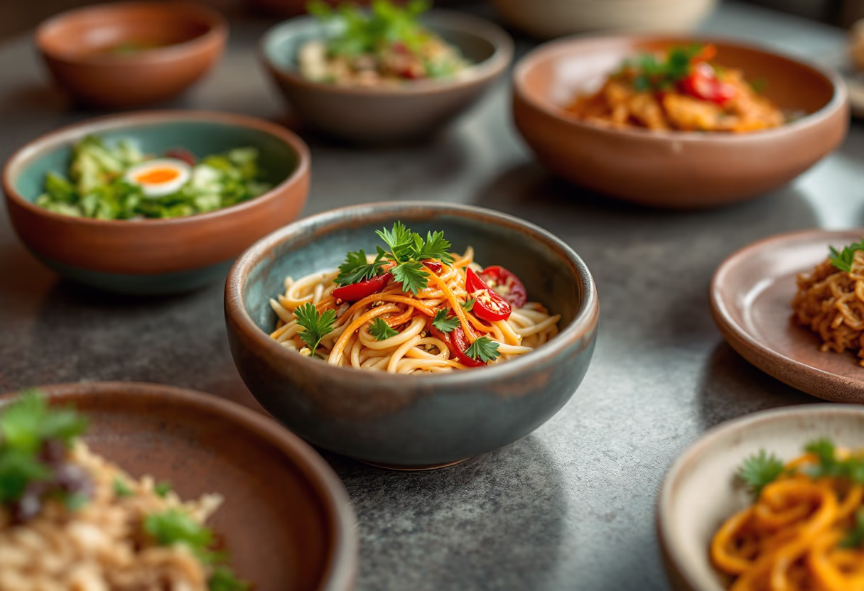 image of a main course assortment (for a chinese restaurant)