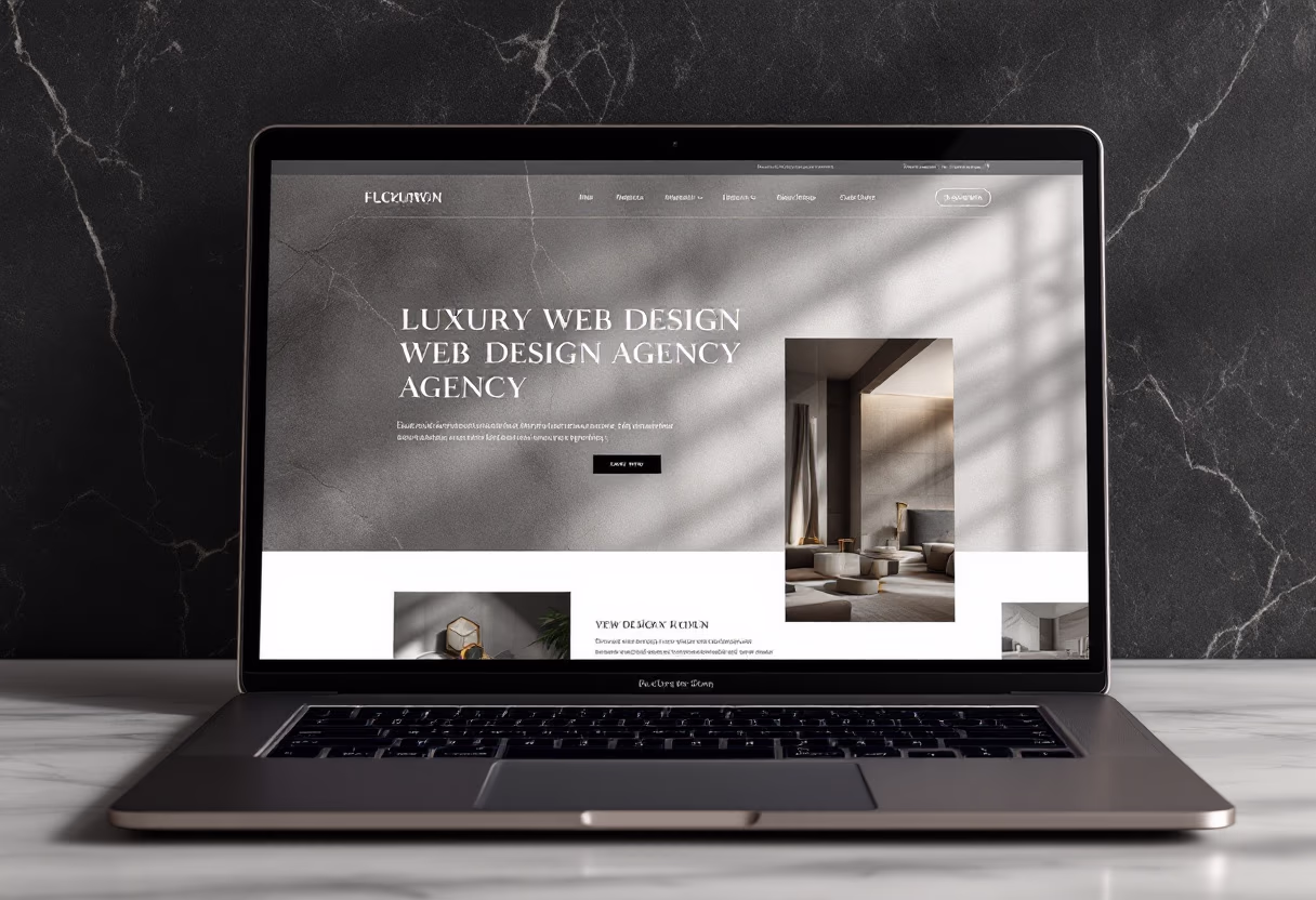 image of website on a laptop