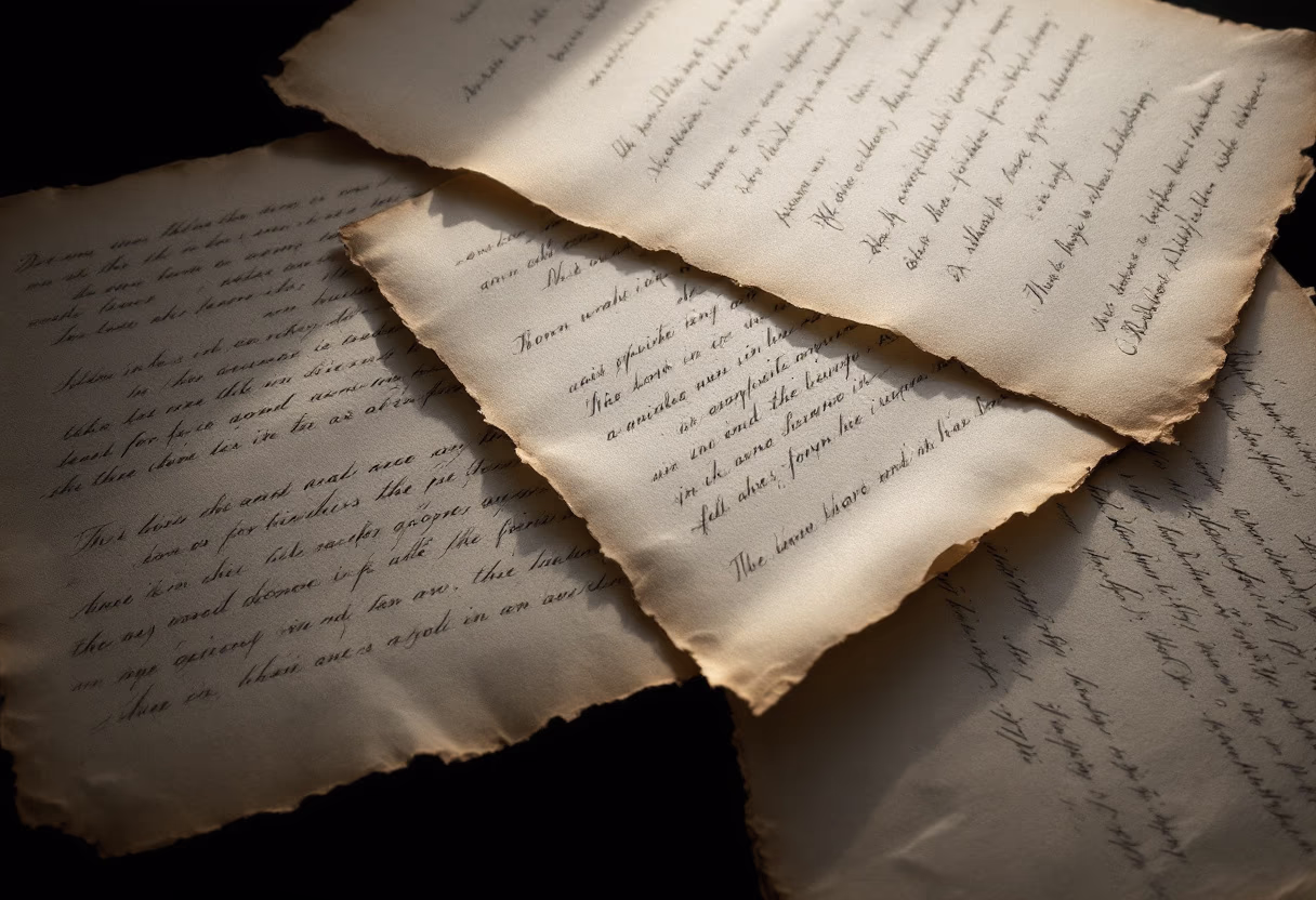 image of typed manuscript pages