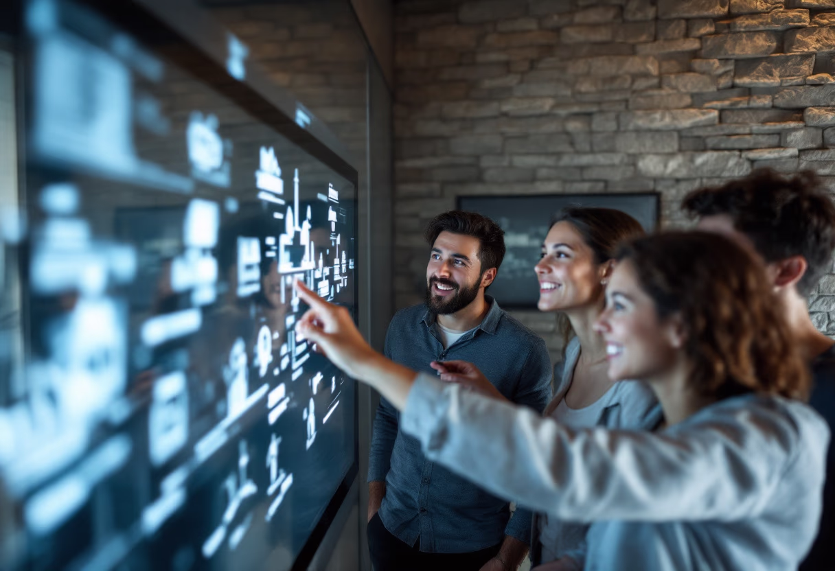 image of students collaborating on a project (for a edtech)