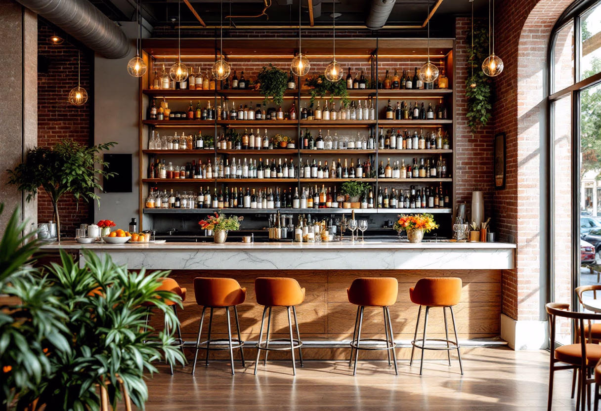 image of cozy restaurant interior (for an italian restaurant)