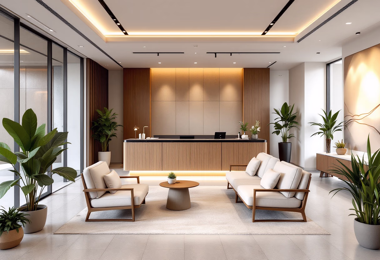 image of a reception area in a commercial space