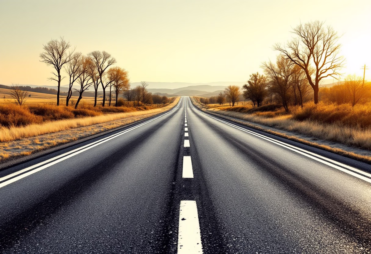 [background image] image of highway at dawn