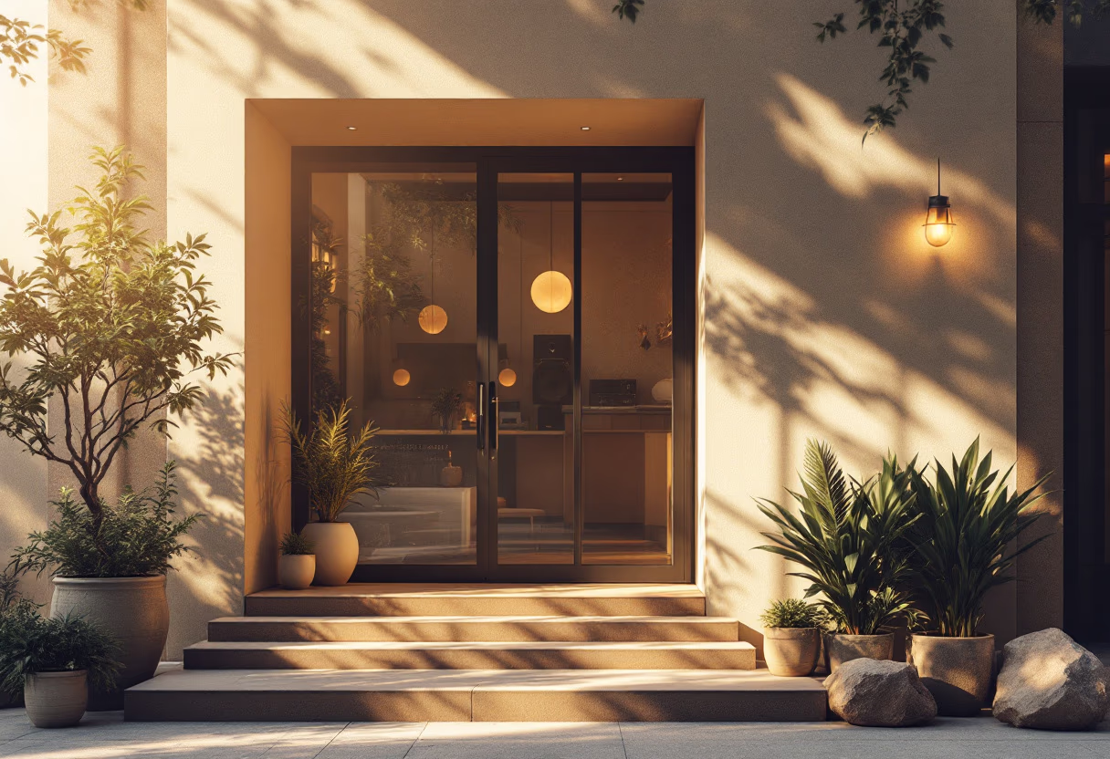 image of studio exterior (photography) (for a music studio)