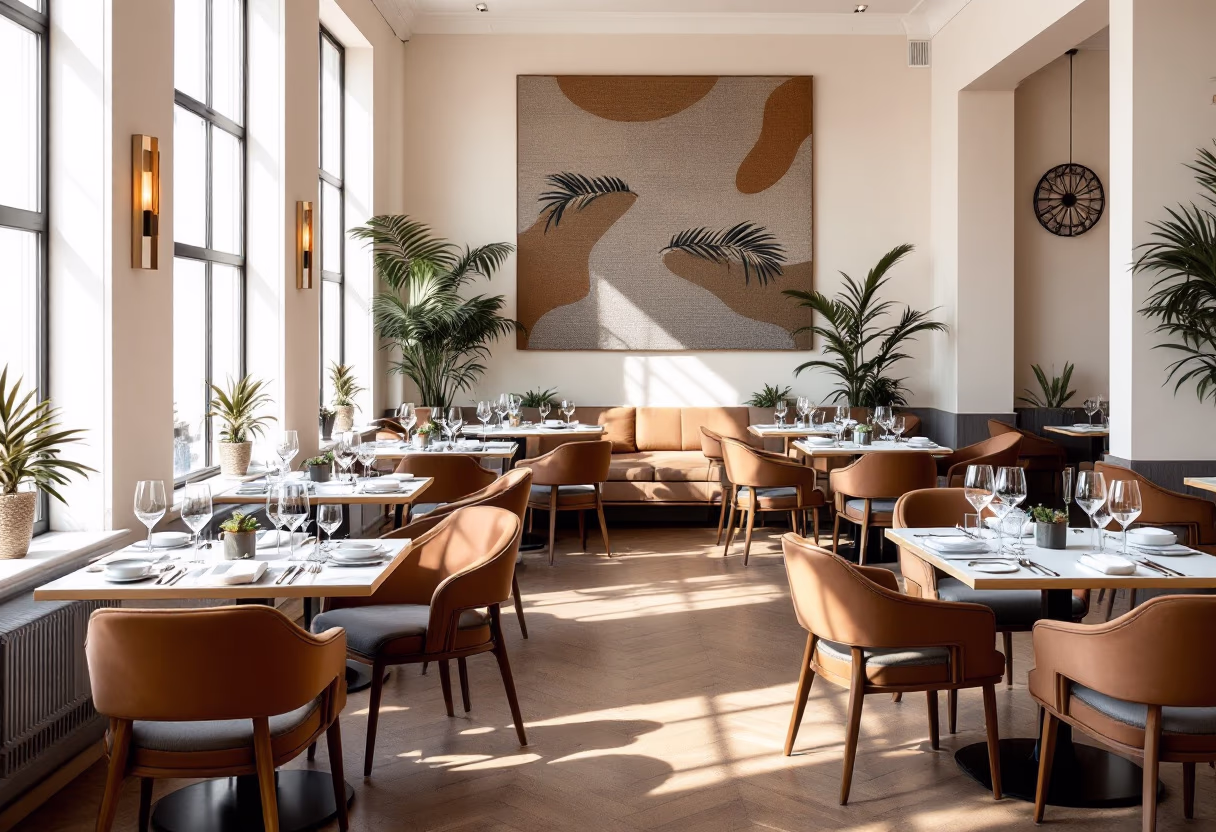 image of decorated event space (for a fine dining restaurant)