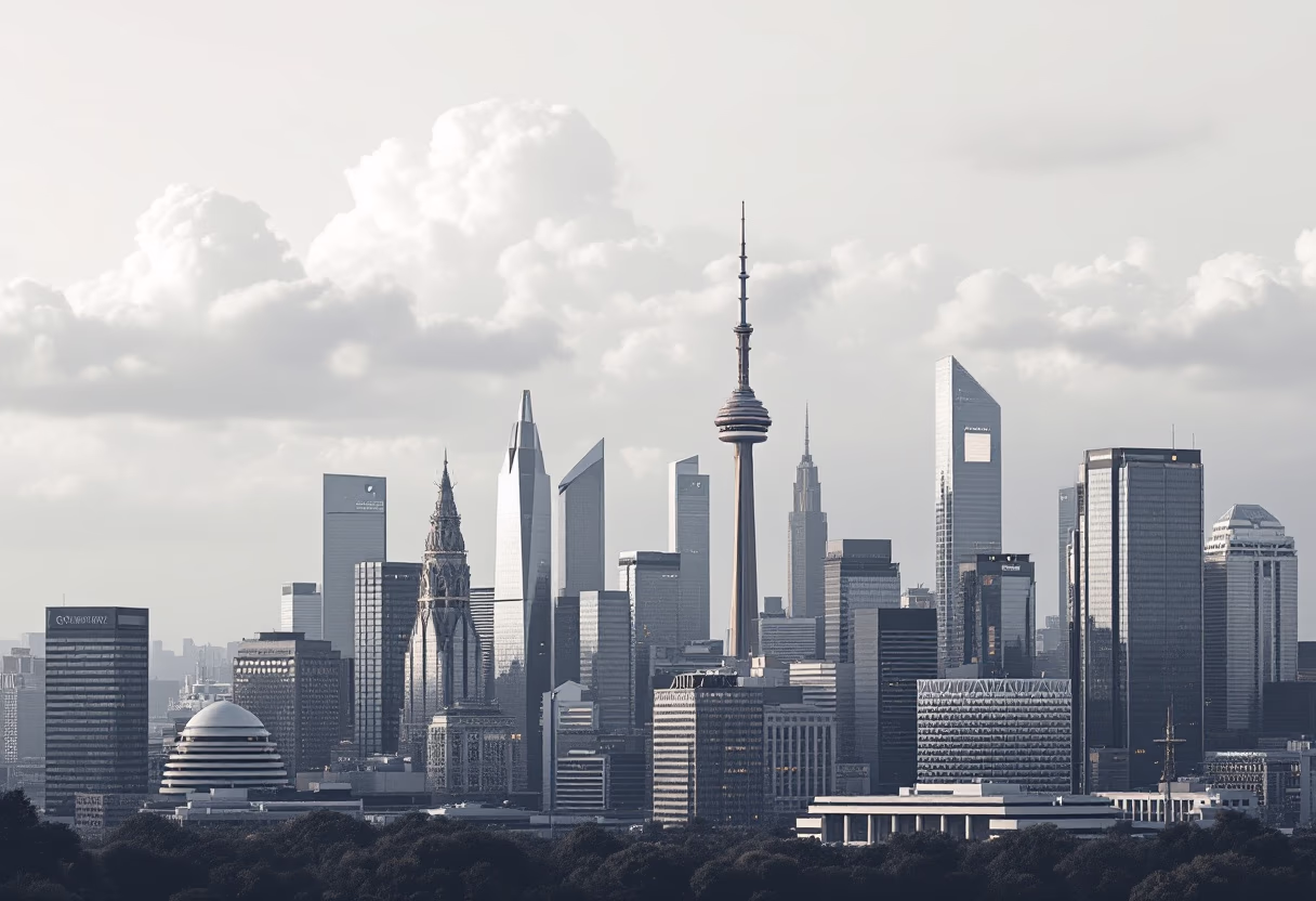 [background image] background image of city skyline with office buildings for an erp company