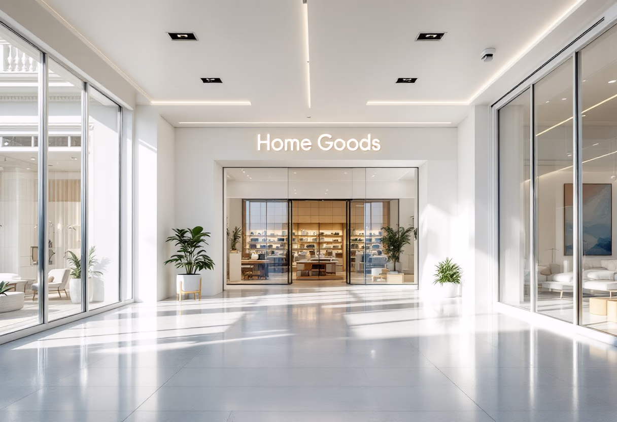 [background image] image of the store location (for a home goods store)