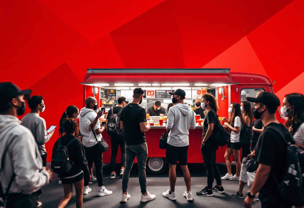image of outdoor dining experience (for a food truck)